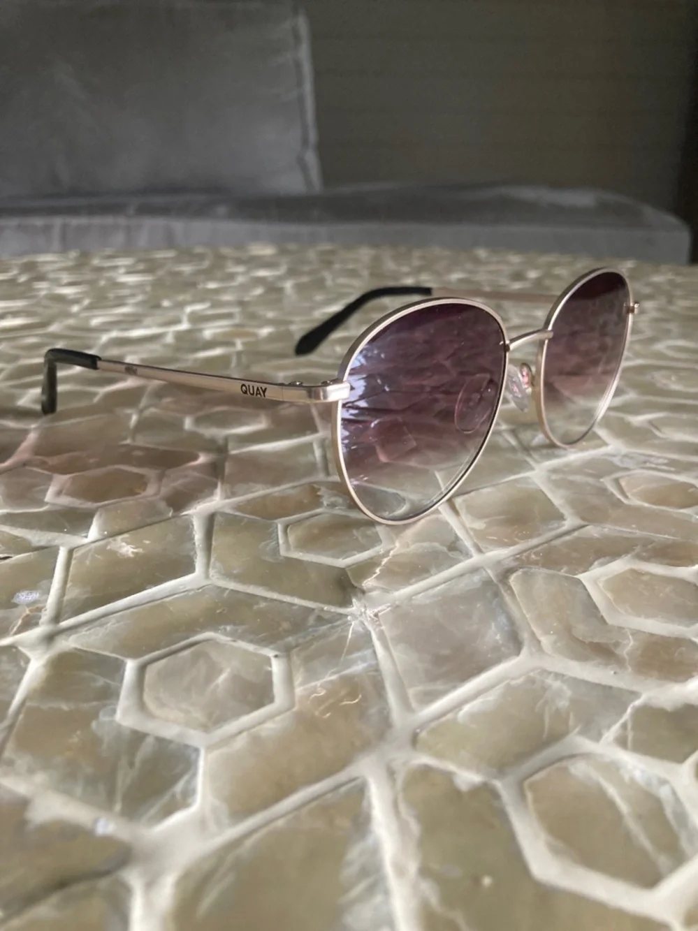 Quay Australia 50mm Loop Me In Round Sunglasses